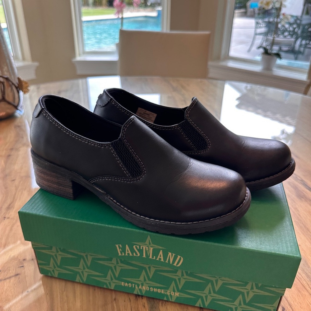 Eastland Black Leather Slip-On Shoes
